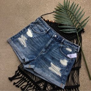 New Pacsun Distressed Mom Shorts Size 32